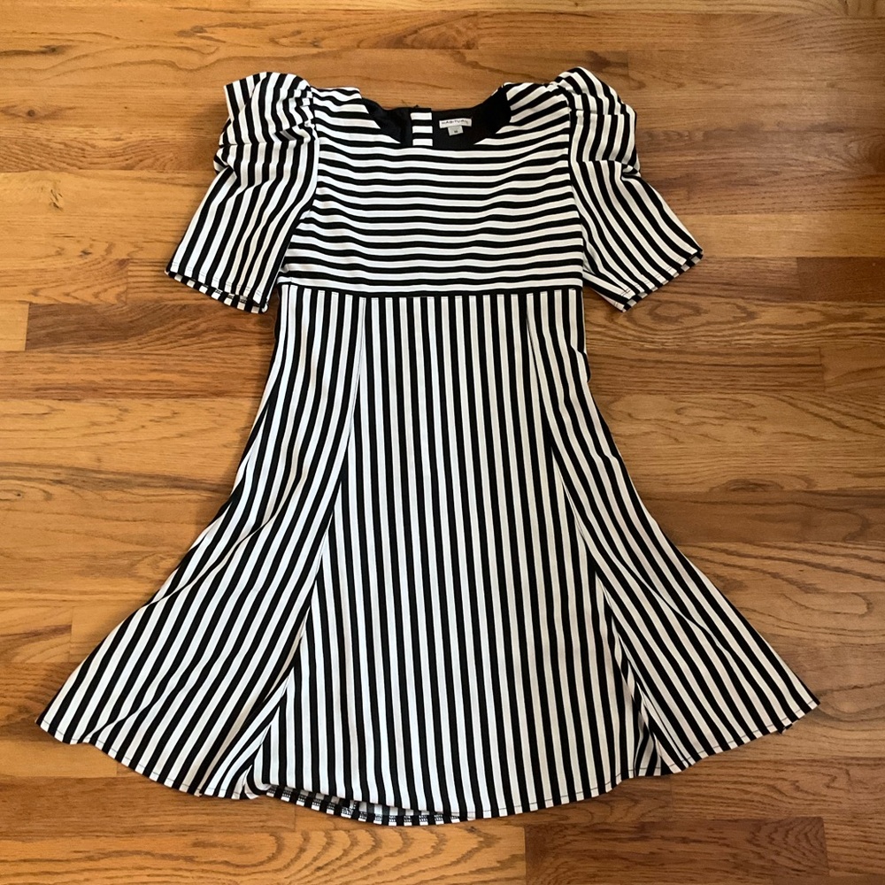 Habitual Kid Black and White Striped Dress, Like New, Girls Size 16